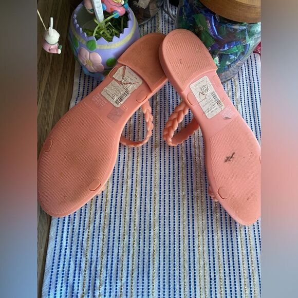 Stuart Weitzman Braida Sawyer Jelly Sandals Apricot Women Sz 10 - Picture 10 of 10